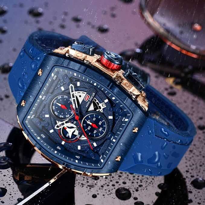 Mini Focus Men’s Watch – Fashion Sport Quartz Chronograph Watch with Big Dial, Luminous & 30M Water Resistant